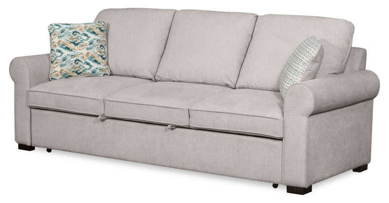 Sofa-lit Haven de Scott Living de 96 po en tissu de chenille avec pattes en bois - grise