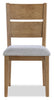 Lotus Dining Chair with Polyester Fabric, Wood, Slat-back - Natural | Chaise de salle à manger Lotus en tissu de polyester et bois avec dossier à lattes - naturelle