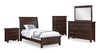 Sonoma Panel Bed with Headboard & Frame, Mango Brown - Twin Size | Lit à panneau Sonoma avec tête de lit et cadre de lit, brun manguier - format lit simple