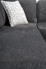 Made in Canada Morgan 2-Piece Left-Facing Chenille Fabric Sectional with Sofa and Accent Pillows - Grey | Sofa sectionnel de gauche Morgan 2 pièces fabriqué au Canada en tissu de chenille avec sofa et coussins décoratifs - gris