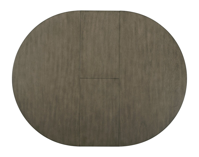 Table de salle à manger ronde Brook de 42 po à 54 po (L) avec rallonge - blanche et brune