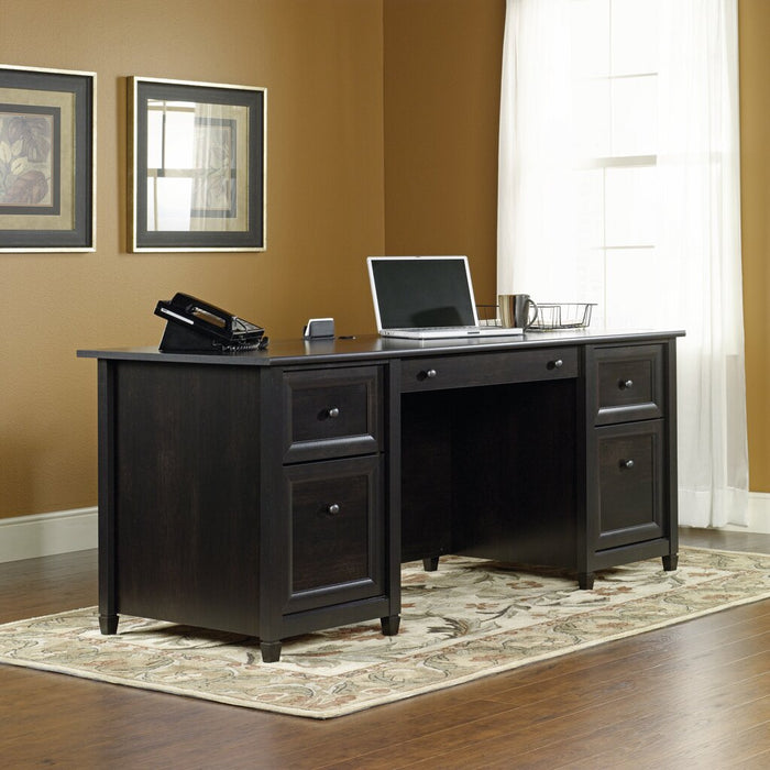 Bureau président Edge Water de 65,12 po à 4 tiroirs - noir Estate