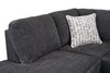 Made in Canada Morgan 2-Piece Left-Facing Chenille Fabric Wrap Sectional with Accent Pillows - Grey | Sofa sectionnel en U de gauche Morgan 2 pièces fabriqué au Canada en tissu de chenille avec coussins décoratifs - gris