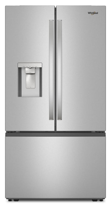 Réfrigérateur Whirlpool de 36 po et de 30 pi3 à portes françaises avec machine à glaçons double - acier inoxydable - WRFF3736SZ 