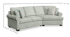 Scott Living Haven 2-Piece Right-Facing Chenille Fabric Cuddler Sectional - Seafoam Blue | Sofa sectionnel enveloppant de droite Haven de Scott Living 2 pièces en tissu de chenille - bleu écume de mer