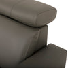 Valentino 3-Piece Left-Facing Genuine Leather Power Reclining Sectional with Adjustable Headrests - Grey | Sofa sectionnel de gauche à inclinaison électrique Valentino 3 pièces en cuir véritable avec appuie-têtes réglables - gris