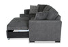 Made in Canada Legend 2-Piece Left-Facing Chenille Fabric Cuddler Sleeper Sectional - Pepper Grey | Sofa-lit sectionnel enveloppant de gauche Legend 2 pièces fabriqué au Canada en tissu de chenille - gris poivre