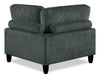 Lounge Modular 40" Chenille Fabric Corner Chair - Grey | Fauteuil en coin modulaire Lounge de 40 po en tissu chenille - gris