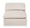 Eclipse Modular 4-Piece Linen-Look Fabric Sectional with Ottoman and Reversible Feather Down Cushions - Linen White | Sofa sectionnel modulaire Eclipse 4 pièces en tissu d’apparence lin avec pouf et coussins réversibles en duvet et plumes - blanc lin