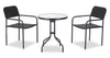 Paris Outdoor Patio Bistro Table - Round, Glass Table Top, Powder Coated Steel Frame - Black | Table bistro Paris pour la terrasse à l’extérieur - dessus de table rond en verre, armature en acier doté d’un revêtement en poudre - noire