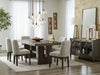 Metro 7pc Dining Set with Table & 6 Chairs; 72-90"W Extension, Trestle Base - Brown | Ensemble de salle à manger Metro 7 pièces avec table, rallonge de 72 po à 90 po (L), base à tréteaux et 6 chaises - brun