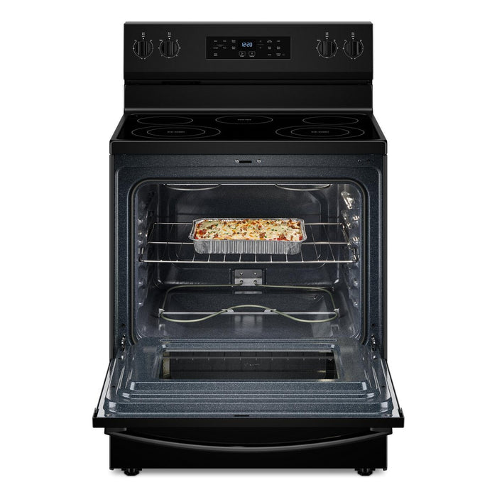 Cuisinière électrique Whirlpool de 5,3 pi3 et de 30 po avec 5 éléments - noire - YWFES3330RB