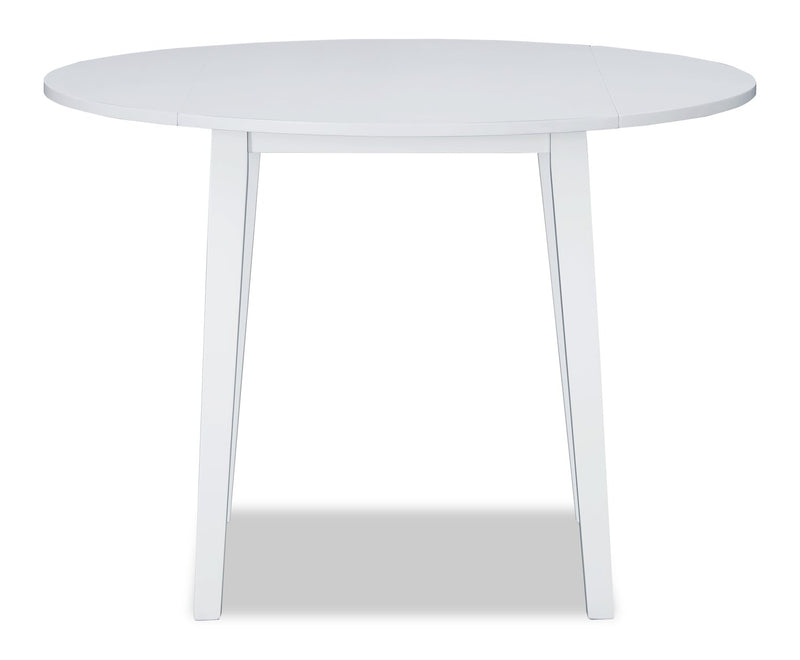 Ensemble de salle à manger Bryn 3 pièces avec table de 42 po à abattant et 2 chaises - deux teintes, blanc et gris