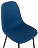 Jax Dining Chair with Polyester Fabric, Metal - Blue | Chaise de salle à manger Jax en tissu de polyester et en métal - bleue