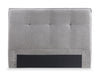 Tête de lit rembourrée Amos en tissu gris capitonné - format grand lit