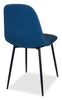 Jax Dining Chair with Polyester Fabric, Metal - Blue | Chaise de salle à manger Jax en tissu de polyester et en métal - bleue
