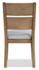 Lotus Dining Chair with Polyester Fabric, Wood, Slat-back - Natural | Chaise de salle à manger Lotus en tissu de polyester et bois avec dossier à lattes - naturelle