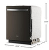 Whirlpool 24" 47 dBA Built-In Dishwasher - Fingerprint Resistant Black Stainless Steel - WDTS8024SV | Lave-vaisselle encastré Whirlpool de 24 po, 47 dBA – acier inoxydable noir résistant aux traces de doigts - WDTS8024SV
