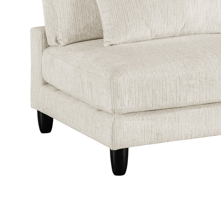 Sofa sectionnel modulaire Lounge 6 pièces en chenille - beige 