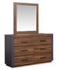 Scott Living Dante 6pc Bedroom Set with Bed, Dresser, Mirror & Nightstand, Brown - King Size | Ensemble de chambre à coucher Dante de Scott Living 6 pièces avec lit, commode, miroir et table de nuit, brun - format très grand lit