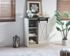 Bristow 31” Accent Cabinet with Shelves and Sliding Barn Door - White Oak | Armoire décorative Bristow de 31 po avec tablettes et porte de grange coulissante - chêne blanc | BRIWHACC