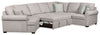 Scott Living Haven 3-Piece Left-Facing Chenille Fabric Cuddler Sleeper Sectional - Grey | Sofa-lit sectionnel enveloppant de gauche Haven de Scott Living 3 pièces en tissu de chenille - gris