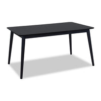 Table de salle à manger Astro de 59,1 po (L) avec pattes effilées - noire