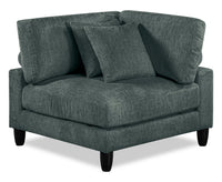  Fauteuil en coin modulaire Lounge de 40 po en tissu chenille - gris