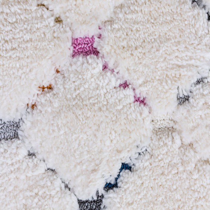 Carpette à poil long Robin multicolore à motif marocain - 7 pi 11 po x 10 pi 10 po
