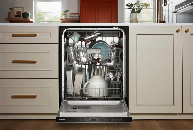 Lave-vaisselle KitchenAid de 24 po et de 44 dBA et troisième panier 360° Max JetsMC - acier inoxydable avec fini PrintShieldMC - KDPS724SPS