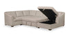 Envy 5-Piece Right-Facing Chenille Fabric Sleeper Sectional with Storage Chaise - Almond Beige | Sofa-lit sectionnel de droite Envy 5 pièces en tissu de chenille avec fauteuil long de rangement - beige amande