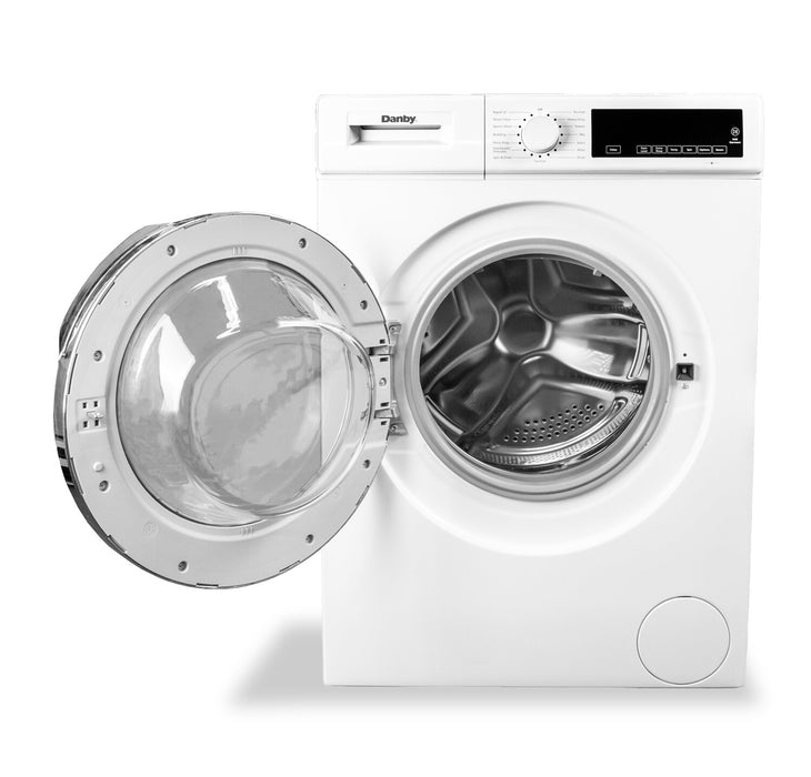 Laveuse à chargement frontal compacte et superposable Danby de 2,2 pi³ et de 24 po avec vapeur - blanche - DWM022D3WDB