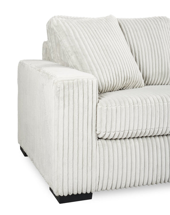 Causeuse Willow de 66 po en tissu gris clair avec accoudoirs rectilignes et coussins de siège et de dossier réversibles