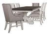 Willow Dining Chair with Cushion Fabric Seat & Nailhead Trim - Rustic White | Chaise de salle à manger Willow avec siège coussiné en tissu et bordure de clous décoratifs - blanc rustique
