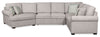 Scott Living Haven 3-Piece Left-Facing Chenille Fabric Cuddler Sleeper Sectional - Grey | Sofa-lit sectionnel enveloppant de gauche Haven de Scott Living 3 pièces en tissu de chenille - gris