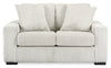 Willow 66" Light Grey Fabric Loveseat with Track Arms and Reversible Seat and Back Cushions | Causeuse Willow de 66 po en tissu gris clair avec accoudoirs rectilignes et coussins de siège et de dossier réversibles | WIL2GYLV
