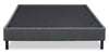 Amos Upholstered Platform Bed Base in Charcoal Fabric - Full Size | Base de lit plateforme rembourrée Amos en tissu anthracite - format lit double