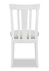 Brook Dining Chair with Polyester Fabric - White/Grey | Chaise de salle à manger Brook en tissu de polyester - blanche et grise