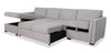 Vault 3-Piece Left-Facing Sectional with Sofa Bed Loveseat, Storage Chaise and Storage Chair - Grey | Sofa sectionnel de gauche Vault 3 pièces avec causeuse-lit, fauteuil long de rangement et fauteuil de rangement - gris