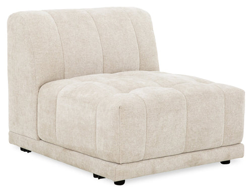  Fauteuil modulaire sans accoudoirs Oaklyn Kort & Co. de 32 po en tissu avec coussin de siège capitonné - beige