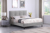 Amos Upholstered Headboard in Grey Fabric, Tufted - Queen Size | Tête de lit rembourrée Amos en tissu gris capitonné - format grand lit