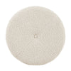 Ontario 14.75" Round Fabric Storage Ottoman - White|Pouf de rangement rond Ontario de 14,75 po en tissu - blanc
