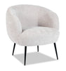 Nova 28.7" Boucle Fabric Accent Chair – Light Grey | Fauteuil d’appoint Nova de 28,7 po en tissu bouclé - gris clair