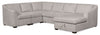 Envy 5-Piece Right-Facing Chenille Fabric Sleeper Sectional with Storage Chaise - Fog Grey |  Sofa-lit sectionnel de droite Envy 5 pièces en tissu de chenille avec fauteuil long de rangement - gris brouillard