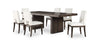 Zelda 7pc Dining Set with Table & 6 Chairs, 78-96"W - White & Espresso Brown | Ensemble de salle à manger Zelda 7 pièces avec table de 78 po à 96 po (L) et 6 chaises - blanc et brun espresso