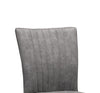 Ezra Dining Chair, Vegan Leather, Metal – Grey | Chaise de salle à manger Ezra en cuir végétalien et en métal - grise