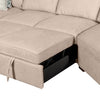 Scott Living Haven 3-Piece Right-Facing Chenille Fabric Cuddler Sleeper Sectional - Taupe | Sofa-lit sectionnel enveloppant de droite Haven de Scott Living 3 pièces en tissu de chenille - taupe