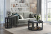 Declan 18" Modern Round End Table with Shelf - Black | Table de bout ronde Declan moderne de 18 po avec tablette - noire