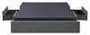 Amos Upholstered Storage Bed in Charcoal Fabric with Tufted Headboard & 3 Built-in Drawers - King Size | Lit de rangement Amos rembourré en tissu anthracite avec tête de lit capitonnée et 3 tiroirs intégrés - format très grand lit