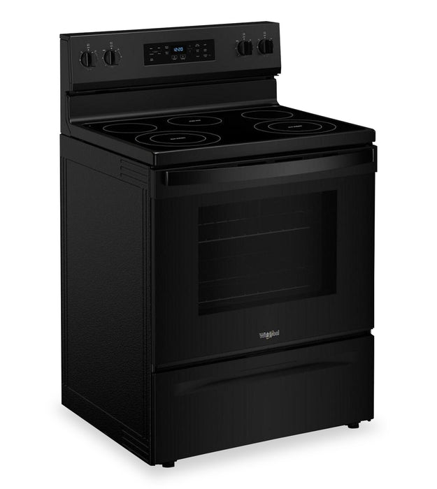 Cuisinière électrique Whirlpool de 5,3 pi3 et de 30 po avec 5 éléments - noire - YWFES3330RB